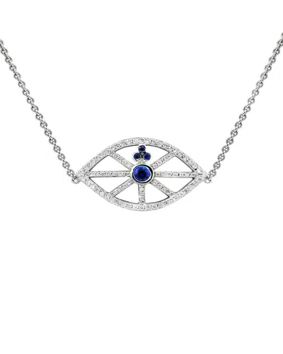 Diana M. Fine Jewelry 18k 1.00 Ct. Tw. Diamond Eye Necklace In Multi
