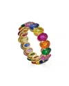 Diana M. Fine Jewelry 18k 10.48 Ct. Tw. Gemstone Eternity Ring