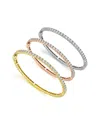 Diana M. Fine Jewelry 18k Tri-color 10.60 Ct. Tw. Diamond Bangle Set