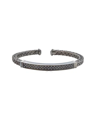 Diana M. Fine Jewelry 18k 1.12 Ct. Tw. Diamond Cuff Bracelet In Black