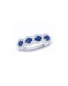 Diana M. Fine Jewelry 18k 1.17 Ct. Tw. Diamond & Sapphire Half-eternity Ring