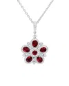 Diana M. Fine Jewelry 18k 1.18 Ct. Tw. Diamond & Ruby Necklace
