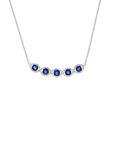 Diana M. Fine Jewelry 18k 1.333.83 Ct. Tw. Diamond & Sapphire Necklace