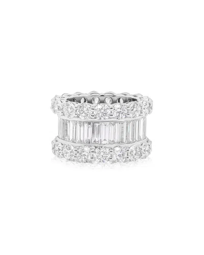 Diana M. Fine Jewelry 18k 14.00 Ct. Tw. Diamond Eternity Ring In Silver