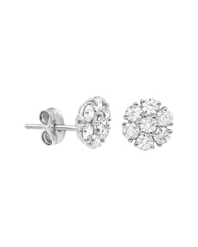 Diana M. Fine Jewelry 18k 1.51 Ct. Tw. Diamond Studs In Metallic