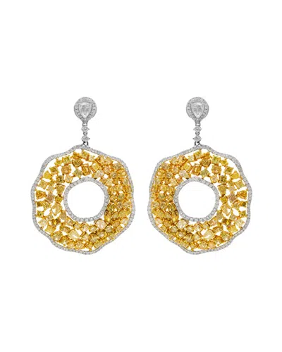 Diana M. Fine Jewelry 18k 15.44 Ct. Tw. Diamond Earrings