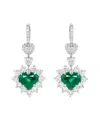 Diana M. Fine Jewelry 18k 16.16 Ct. Tw. Diamond & Emerald Earrings