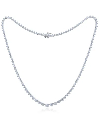 Diana M. Fine Jewelry 18k 16.35 Ct. Tw. Diamond Tennis Necklace In Silver