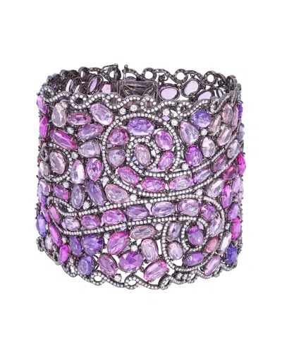 DIANA M. DIANA M. FINE JEWELRY 18K 165.51 CT. TW. DIAMOND & SAPPHIRE BRACELET
