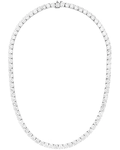 Diana M. Fine Jewelry 18k 17.20 Ct. Tw. Diamond Tennis Necklace In Metallic