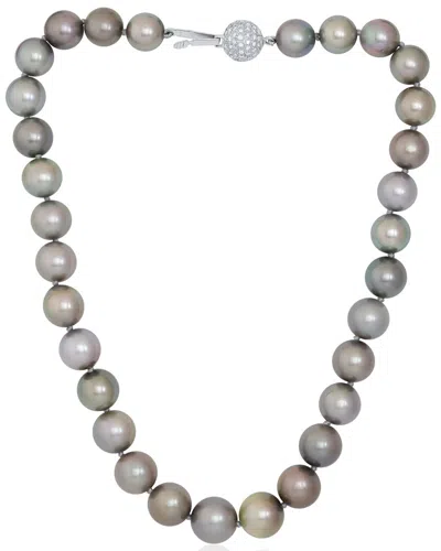 Diana M. Fine Jewelry 18k 1.80 Ct. Tw. Diamond Necklace In Gray