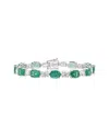 Diana M. Fine Jewelry 18k 18.31 Ct. Tw. Diamond & Emerald Bracelet