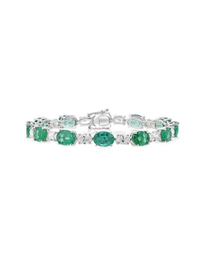 Diana M. Fine Jewelry 18k 18.31 Ct. Tw. Diamond & Emerald Bracelet