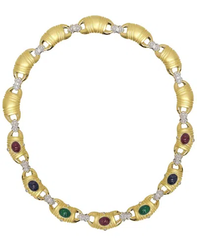 Diana M. Fine Jewelry 18k 18.50 Ct. Tw. Diamond & Gemstone Necklace
