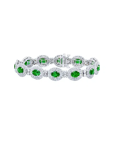 Diana M. Fine Jewelry 18k 19.00 Ct. Tw. Diamond & Emerald Bracelet