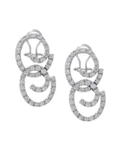 Diana M. Fine Jewelry 18k 2.00 Ct. Tw. Diamond Earrings In Silver