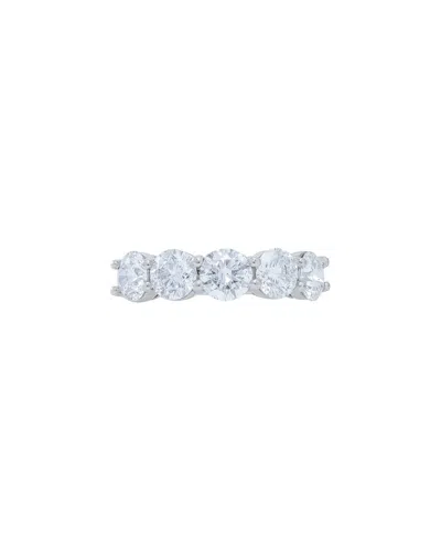 Diana M. Fine Jewelry 18k 2.85 Ct. Tw. Diamond Eternity Ring In Silver