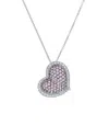 Diana M. Fine Jewelry 18k 3.00 Ct. Tw. Diamond & Sapphire Heart Necklace