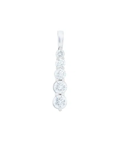 Diana M. Fine Jewelry 18k 3.00 Ct. Tw. Diamond Pendant Necklace In Silver