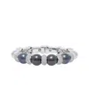 Diana M. Fine Jewelry 18k 3.17 Ct. Tw. Diamond 11.5mm Pearl Bracelet