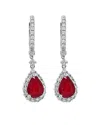 Diana M. Fine Jewelry 18k 3.24 Ct. Tw. Diamond & Ruby Earrings