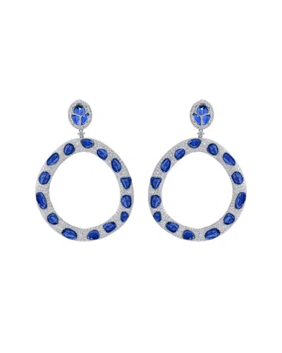 Diana M. Fine Jewelry 18k 33.40 Ct. Tw. Diamond & Sapphire Earrings