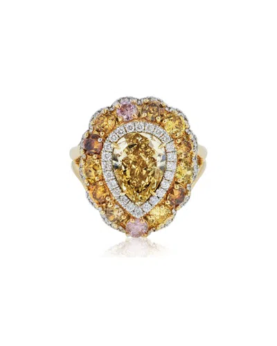 Diana M. Fine Jewelry 18k 3.40 Ct. Tw. Diamond Half-set Ring In Gold