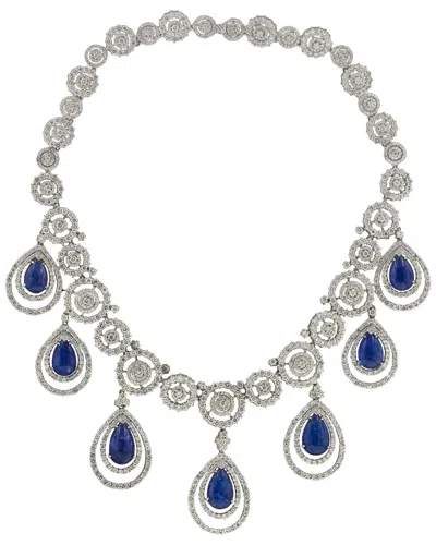 Diana M. Fine Jewelry 18k 35.45 Ct. Tw. Diamond Necklace In Metallic