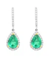 Diana M. Fine Jewelry 18k 3.58 Ct. Tw. Diamond & Emerald Earrings