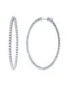 Diana M. Fine Jewelry 18k 3.80 Ct. Tw. Diamond Hoops