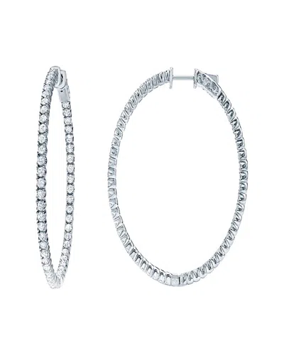 Diana M. Fine Jewelry 18k 3.80 Ct. Tw. Diamond Hoops