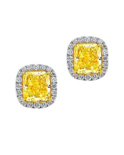 Diana M. Fine Jewelry 18k 3.82 Ct. Tw. Diamond Studs In Gold