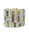 Diana M. Fine Jewelry 18k 395.52 Ct. Tw. Diamond & Peridot Bracelet