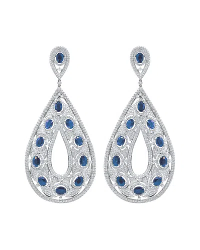 Diana M. Fine Jewelry 18k 39.80 Ct. Tw. Diamond & Tanzanite Earrings