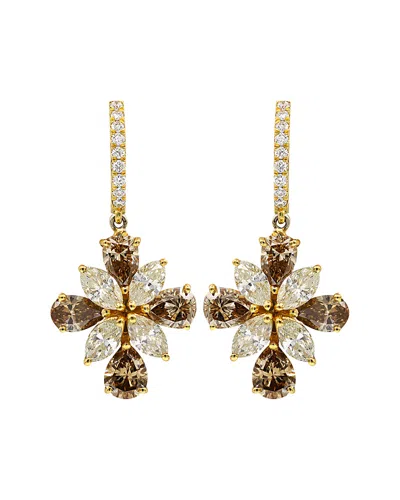 Diana M. Fine Jewelry 18k 4.00 Ct. Tw. Diamond Earrings In Multi