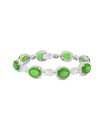 Diana M. Fine Jewelry 18k 4.22 Ct. Tw. Diamond & Emerald Bracelet