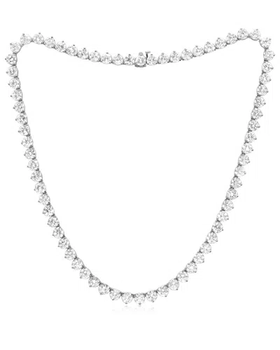 Diana M. Fine Jewelry 18k 44.10 Ct. Tw. Diamond Tennis Necklace In Silver
