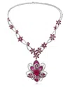 Diana M. Fine Jewelry 18k 44.6 Ct. Tw. Diamond & Rubellite Necklace