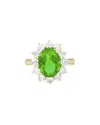 Diana M. Fine Jewelry 18k 6 Ct. Tw. Diamond & Emerald Half-set Ring