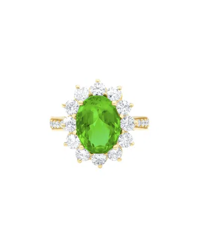 Diana M. Fine Jewelry 18k 6 Ct. Tw. Diamond & Emerald Half-set Ring