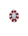 Diana M. Fine Jewelry 18k 6.27 Ct. Tw. Diamond & Ruby Ring