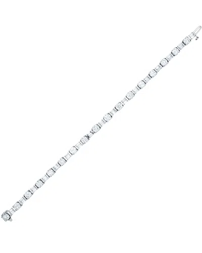 Diana M. Fine Jewelry 18k 6.55 Ct. Tw. Diamond Bracelet In Silver