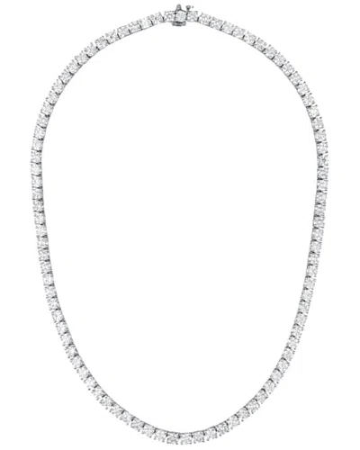 Diana M. Fine Jewelry 18k 7.00 Ct. Tw. Diamond Tennis Necklace In Silver