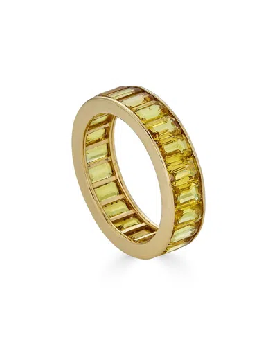 Diana M. Fine Jewelry 18k 7.02 Ct. Tw. Yellow Sapphire Eternity Ring In Gold