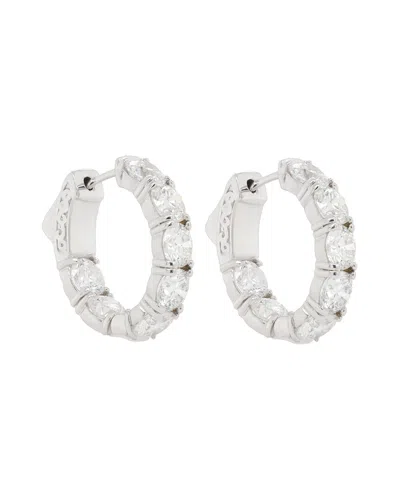 Diana M. Fine Jewelry 18k 7.30 Ct. Tw. Diamond Earrings In Silver