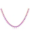 Diana M. Fine Jewelry 18k 73.36 Ct. Tw. Diamond & Pink Sapphire Tennis Necklace