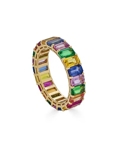 Diana M. Fine Jewelry 18k 7.50 Ct. Tw. Gemstone Eternity Ring In Multi