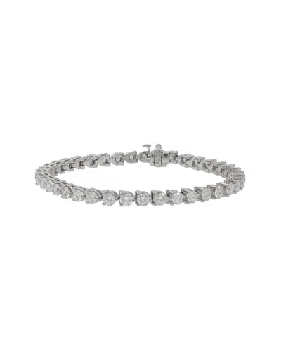 Diana M. Fine Jewelry 18k 7.85 Ct. Tw. Diamond Bracelet In Silver