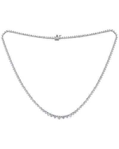 Diana M. Fine Jewelry 18k 8.21 Ct. Tw. Diamond Tennis Necklace In Metallic