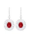 Diana M. Fine Jewelry 18k 8.30 Ct. Tw. Diamond & Ruby Earrings